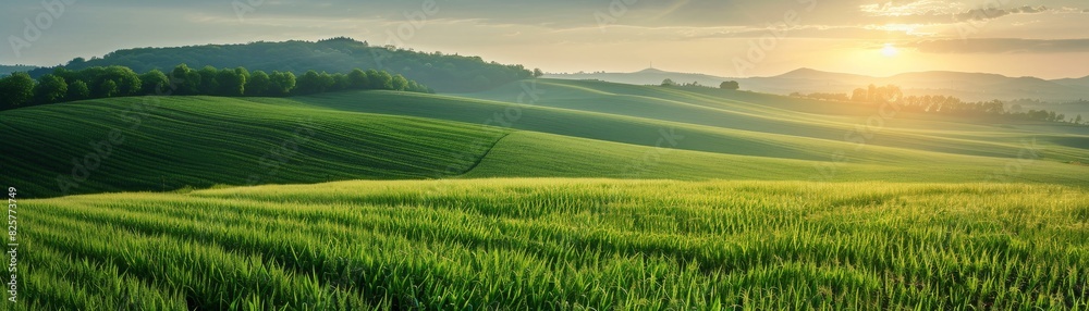 Naklejka premium Field transforming with crops