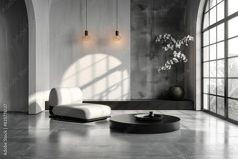 Create a 3D rendering of a modern living room Create a 3D rendering of a modern living room