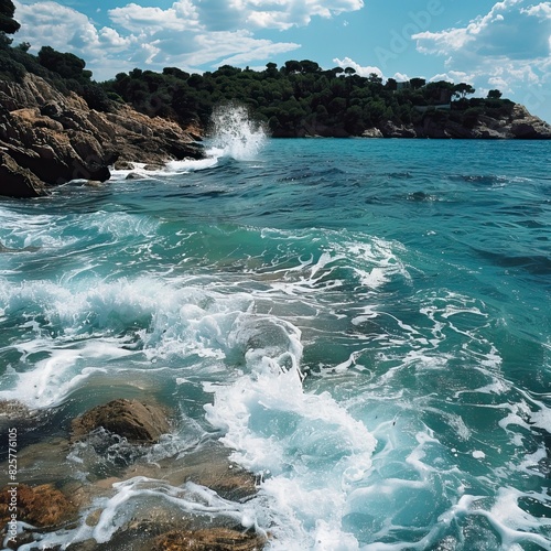 Bubbling sea surface Tossa  Superficie del mar burbujeante Tossa