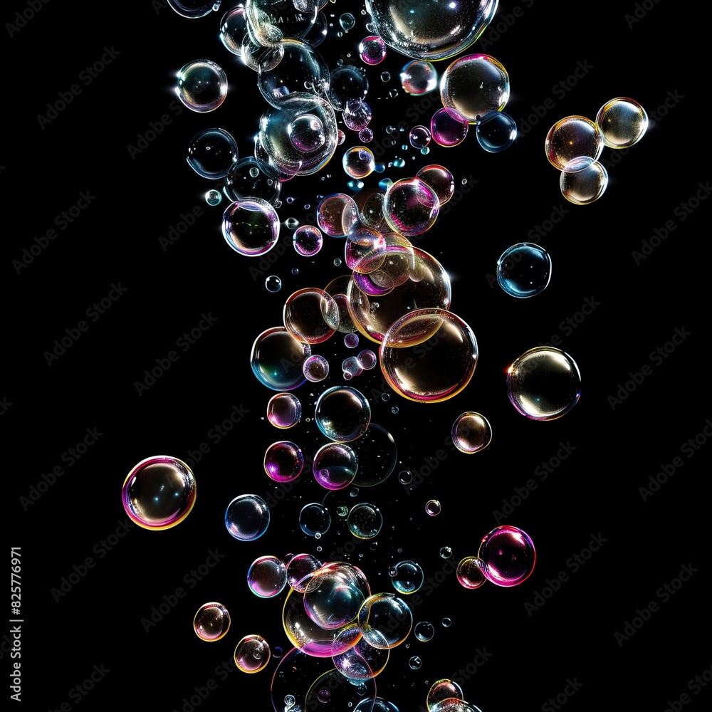 Bubbles on black background Bubbles on black background
