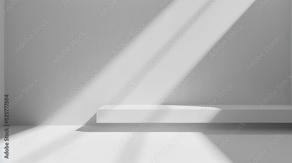 Abstract white background with shadows and light, modern interior ...