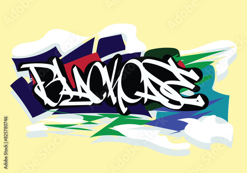 BLACK CASE graffiti tag style