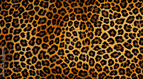 Leopard skin pattern texture for background in vector style 