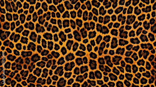 Leopard skin pattern texture for background in vector style 