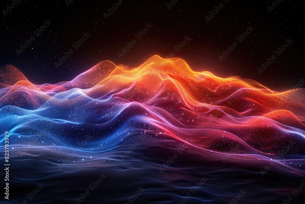 Fototapeta premium Abstract colorful network and information background wallpaper design images