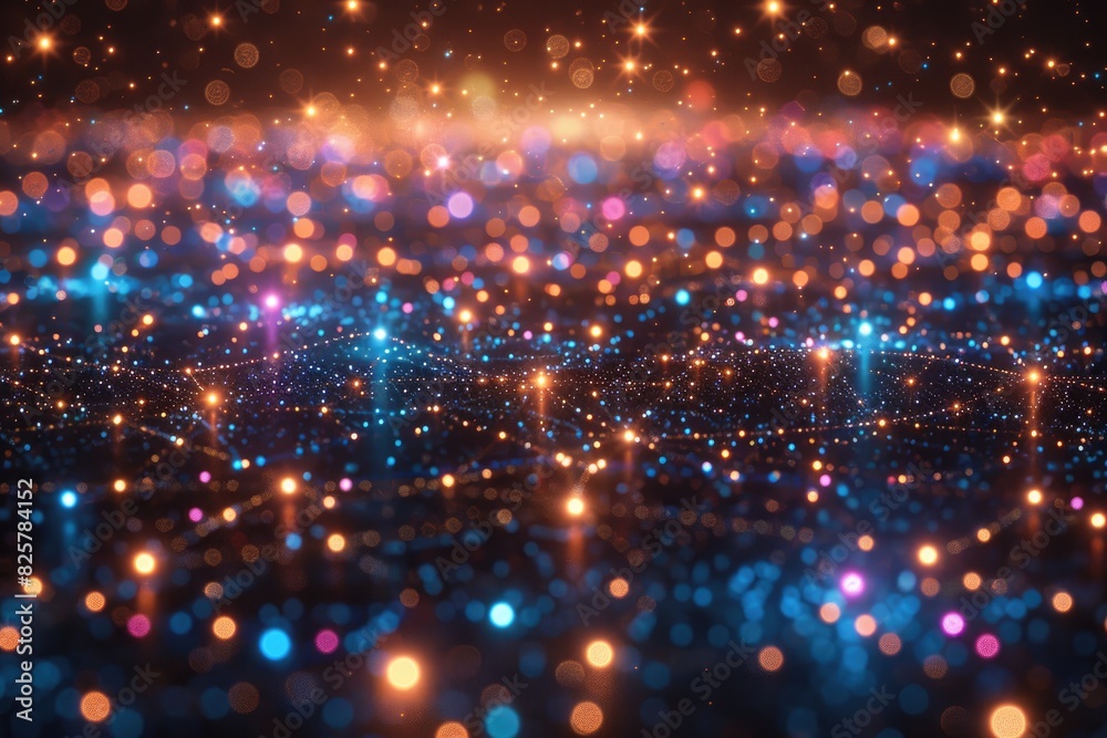 Obraz premium Abstract colorful network and information background wallpaper design images