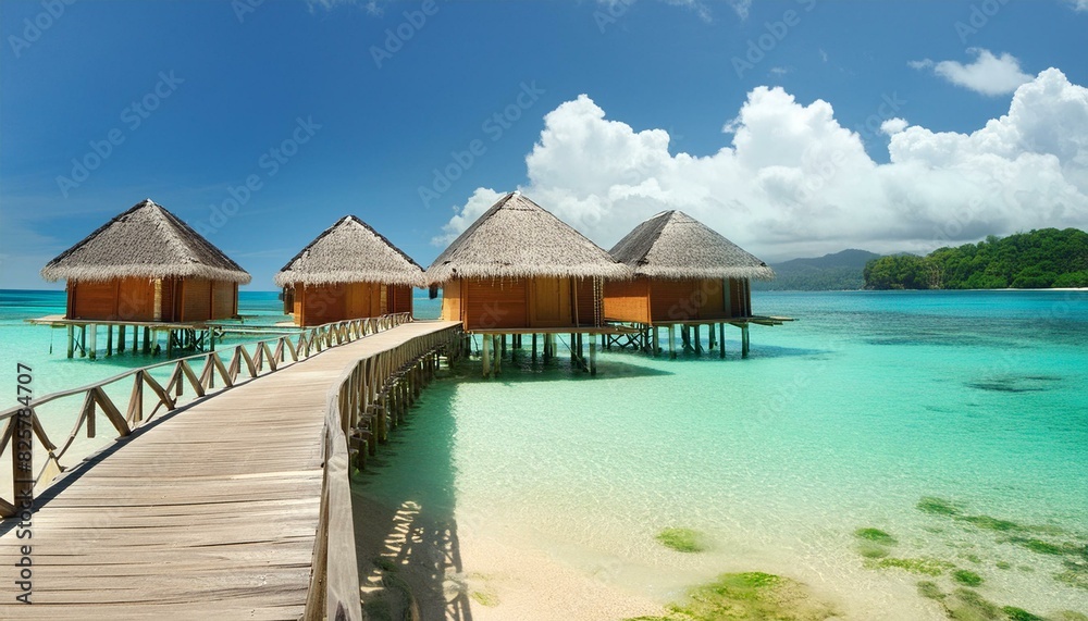 Island Serenity: Cozy Huts on a Tropical Beachfront Island Serenity: Cozy Huts on a Tropical Beachfront