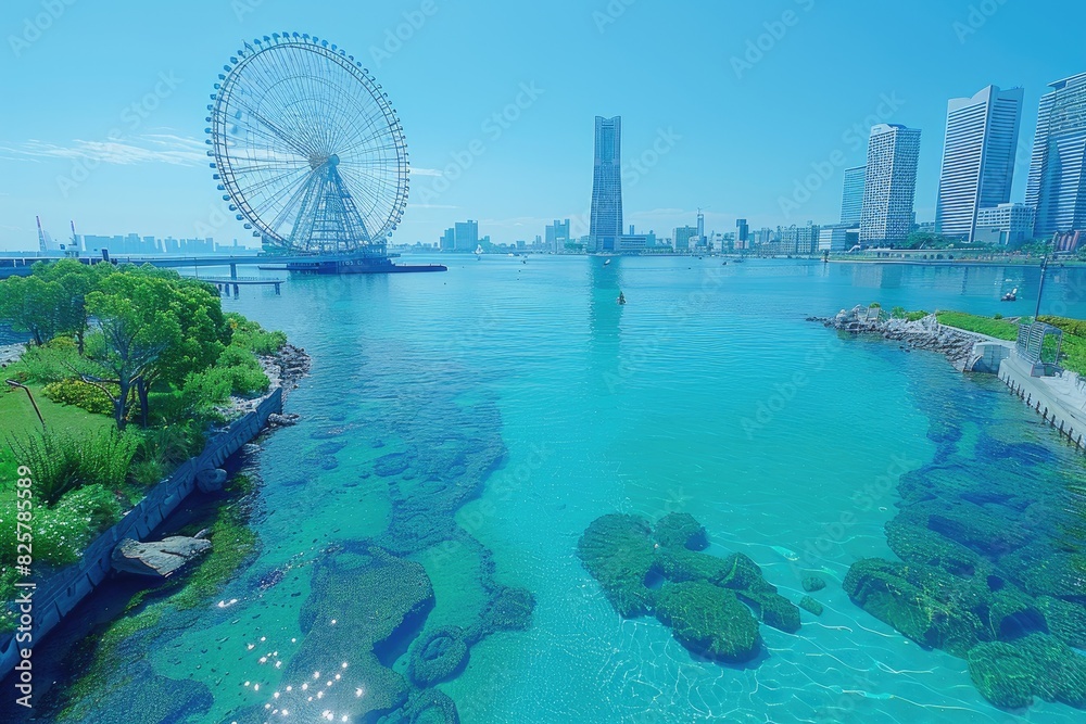 Naklejka premium Ferris wheel high in the sky professional photography