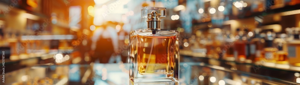 selecting perfume, elegant bottle, close up, luxurious boutique selecting perfume, elegant bottle, close up, luxurious boutique
