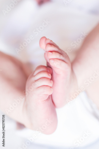 Detail of a newborn baby feet
