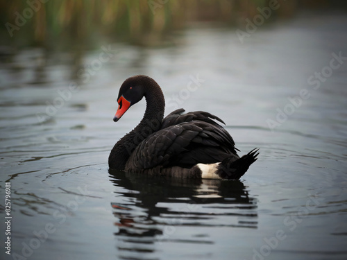 black swan on the lake © Mile Zero