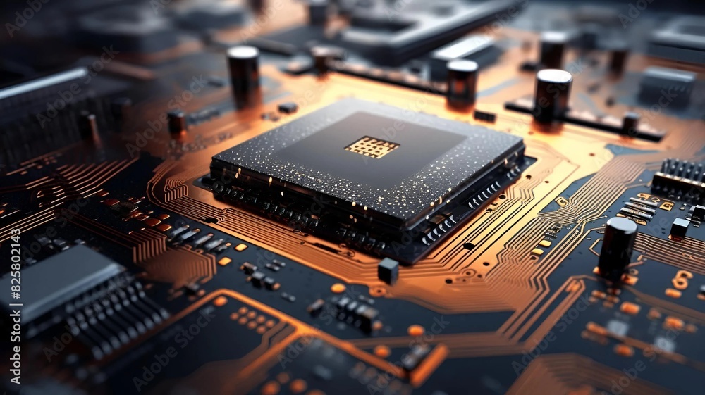 Fototapeta premium microchip tech gadget