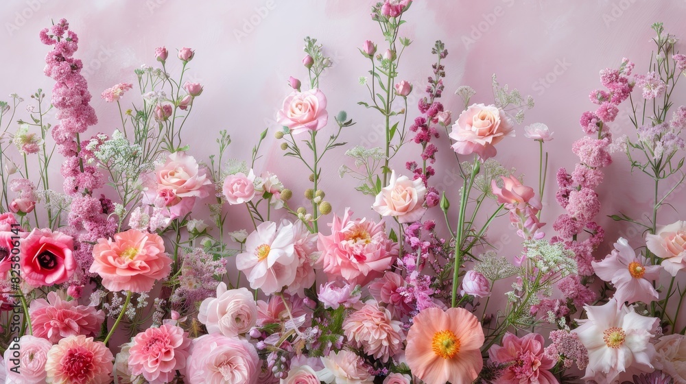 An exquisite arrangement of beautiful pink flowers s An exquisite arrangement of beautiful pink flowers s