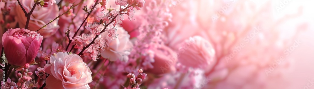 An exquisite arrangement of beautiful pink flowers s An exquisite arrangement of beautiful pink flowers s
