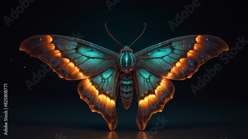 a large moth with wings ,butterfly , ai generated photo
