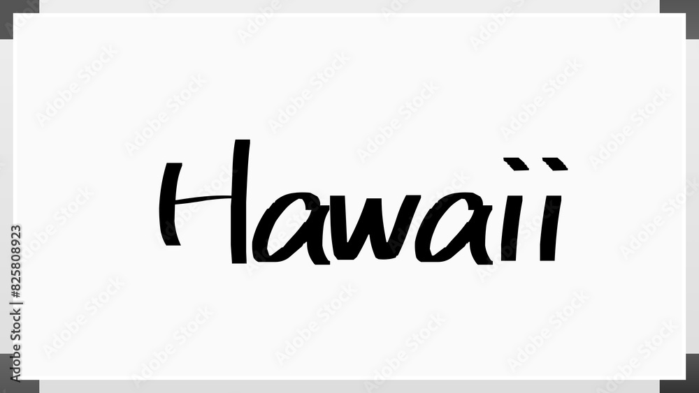 Hawaii のホワイトボード風イラスト
