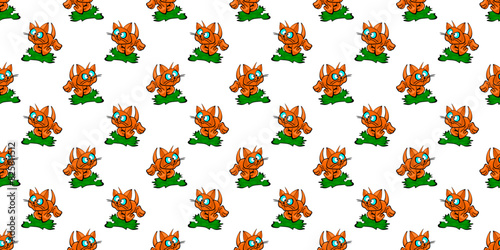 Pattern of Orange Color Cartoon cat