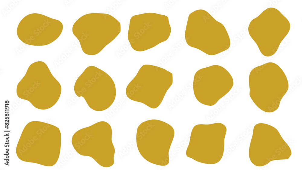 15 Modern Gold liquid irregular blob shapes abstract. elements graphic flat style. fluid design illustration stock
15 Modern Gold liquid irregular blob shapes abstract. elements graphic flat style. fluid design illustration stock