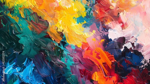 Vibrant hues blending seamlessly in an abstract masterpiece  crafted with bold brushstrokes