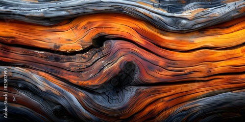 Weathered driftwood with intricate wood grain patterns showcased in closeup at Ruby Beach. Concept Nature, Textures, Close-Up, Driftwood, Ruby Beach photo