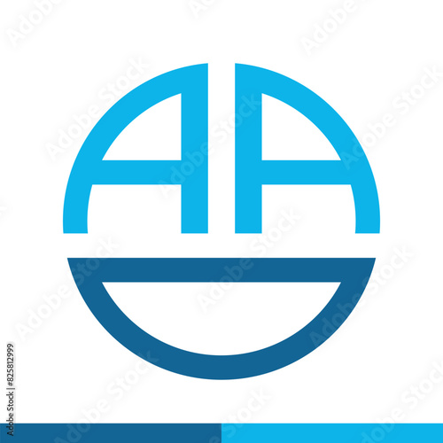 AAD Modern Letter Logo Design in a Circle Shape. Stylish Monogram
