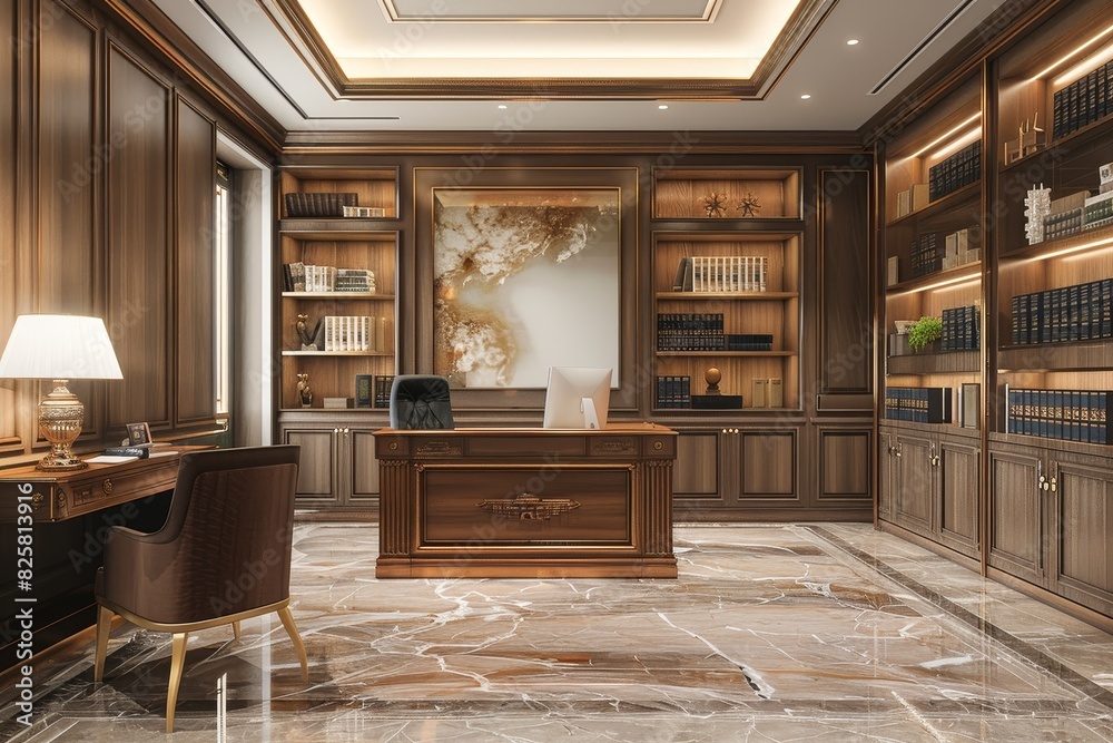 custom made wallpaper toronto digitalClassical Office Workspace Interior