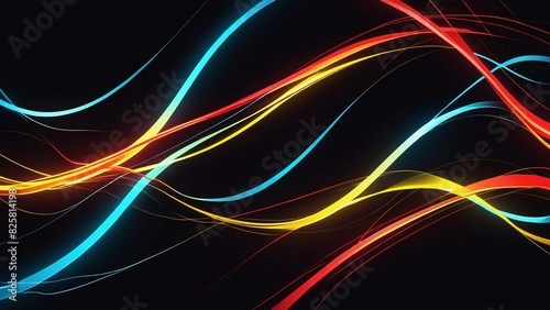 background banner lines full of color