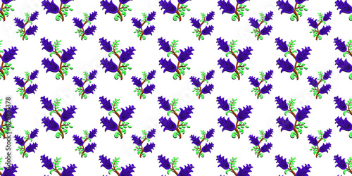 Expandable Pattern of Flowers and Leaves Decoration