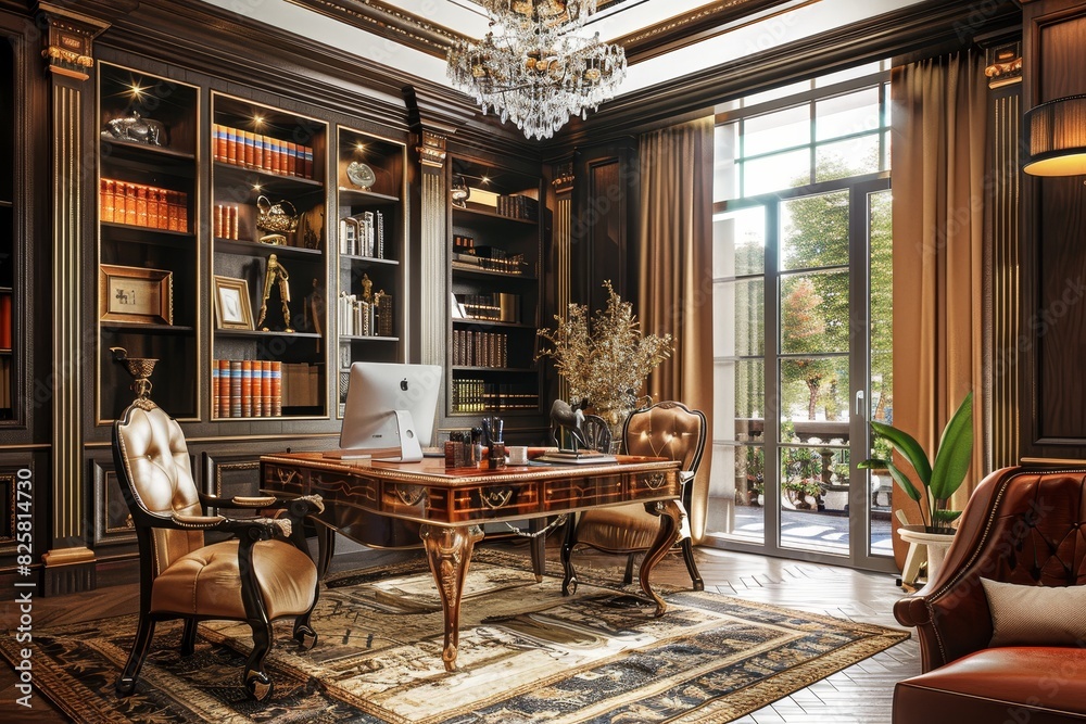 Fototapeta premium Classical Office Workspace Interior