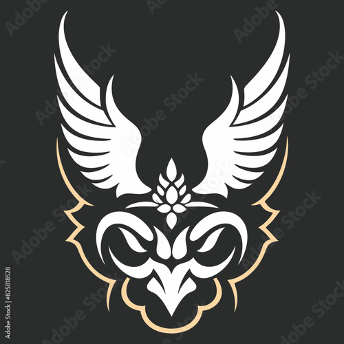 Obraz na płótnie Logo design with a mythical creature w salonie