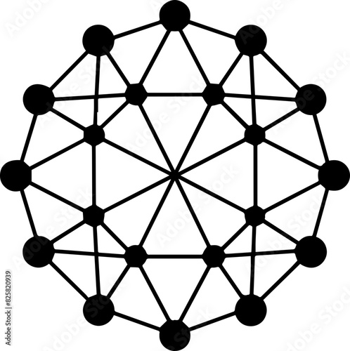 network, connection, graph, web, connectivity, data, dots, nodes, abstract, geometric, design, structure, pattern, shape, circle, line, black, white, symbol, icon, technology, science, business, commu