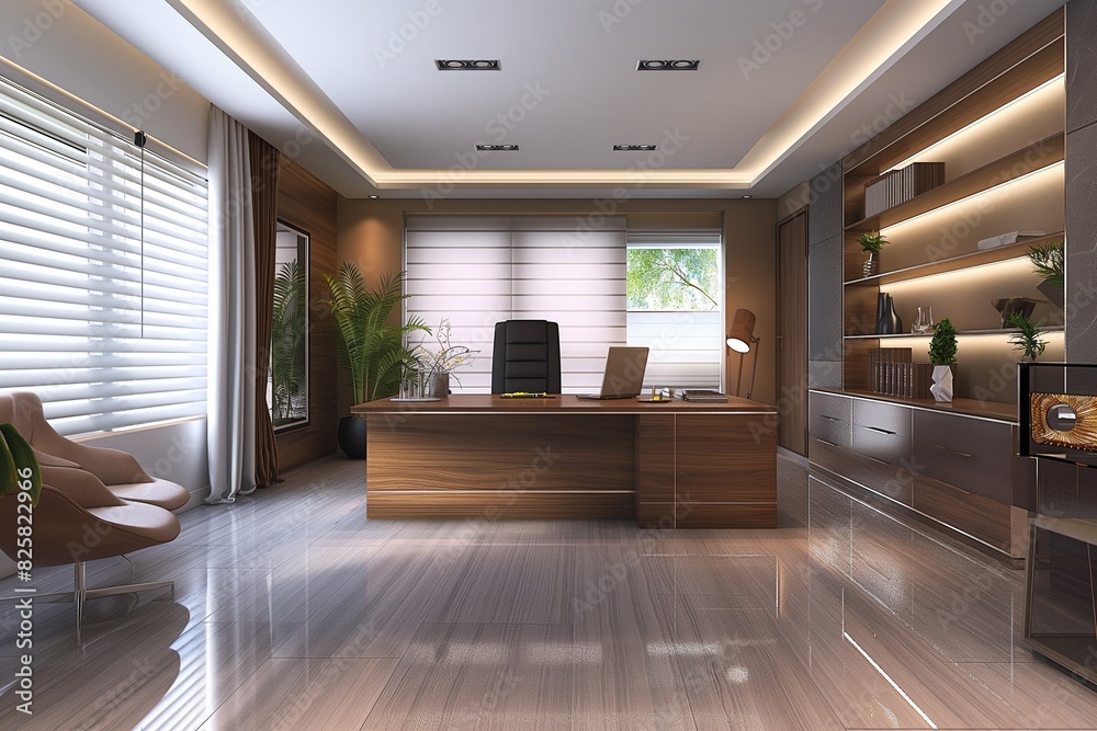 Fototapeta premium modern office interior by generative ai