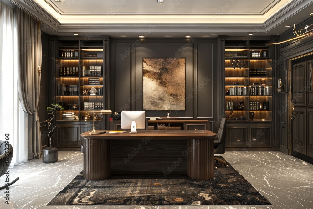 Classical Office Workspace Interior Classical Office Workspace Interior