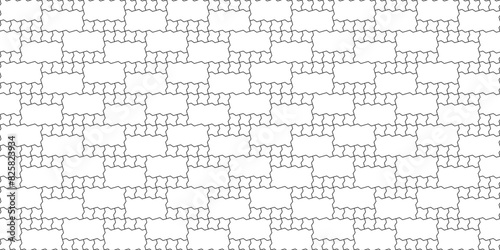 Mix zig zag paving blocks. Seamless landscape interlocking brick texture in vector. Contemporary backdrop design for print and digital material.