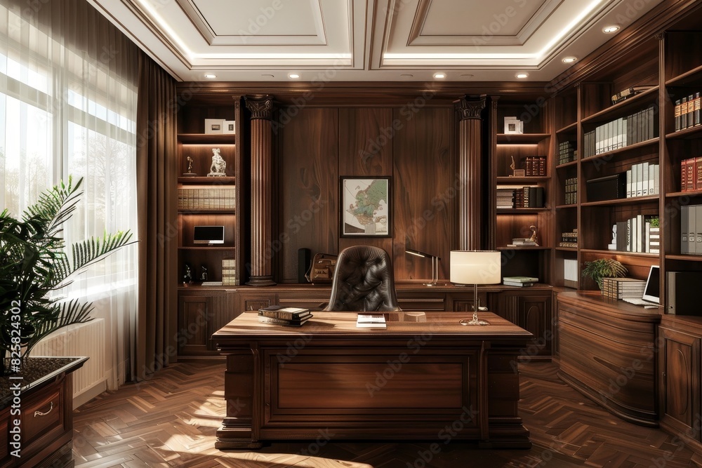 Classical Office Workspace Interior Classical Office Workspace Interior