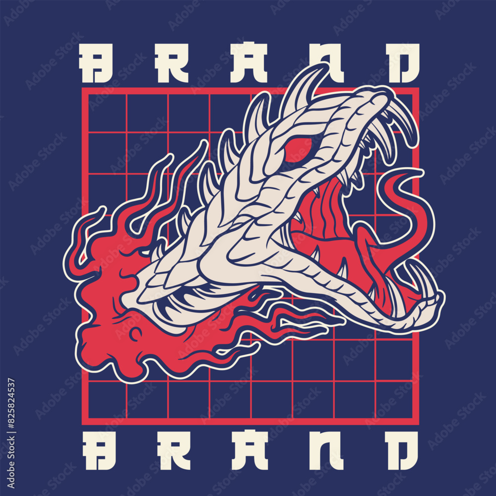 Naklejka premium Viper Snake Mascot Logo Design Vector Illustration