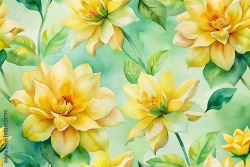 Yellow flowered background