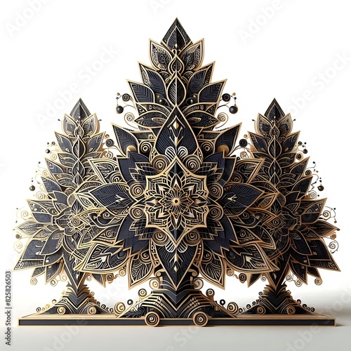 golden christmas tree