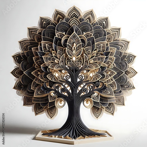 tree with luxurious ornaments