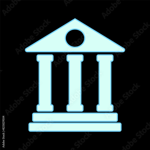Bank icon for web and mobile app. Bank sign and symbol, museum, university