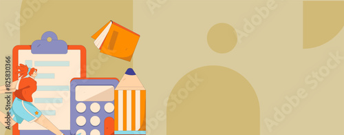 Education and learning people flat vector concept hand drawn illustration
