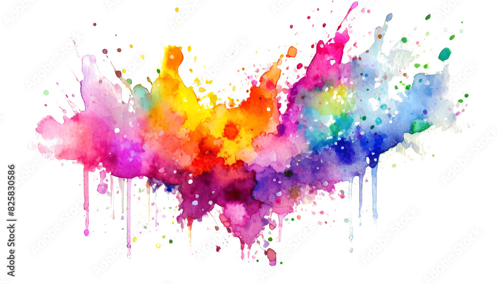Fototapeta premium colored watercolor splashes
