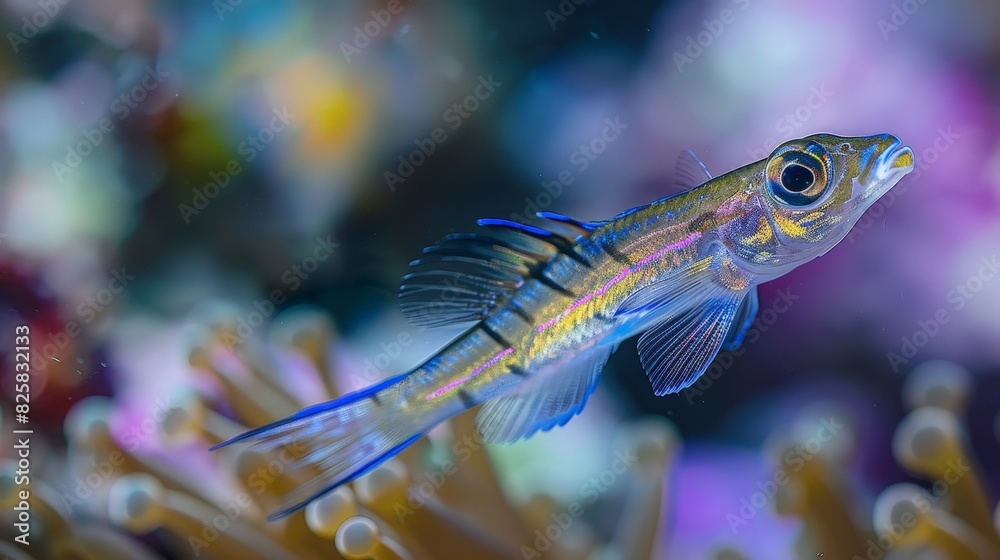 Colorful tropical fish swimming in aquarium Colorful tropical fish swimming in aquarium
