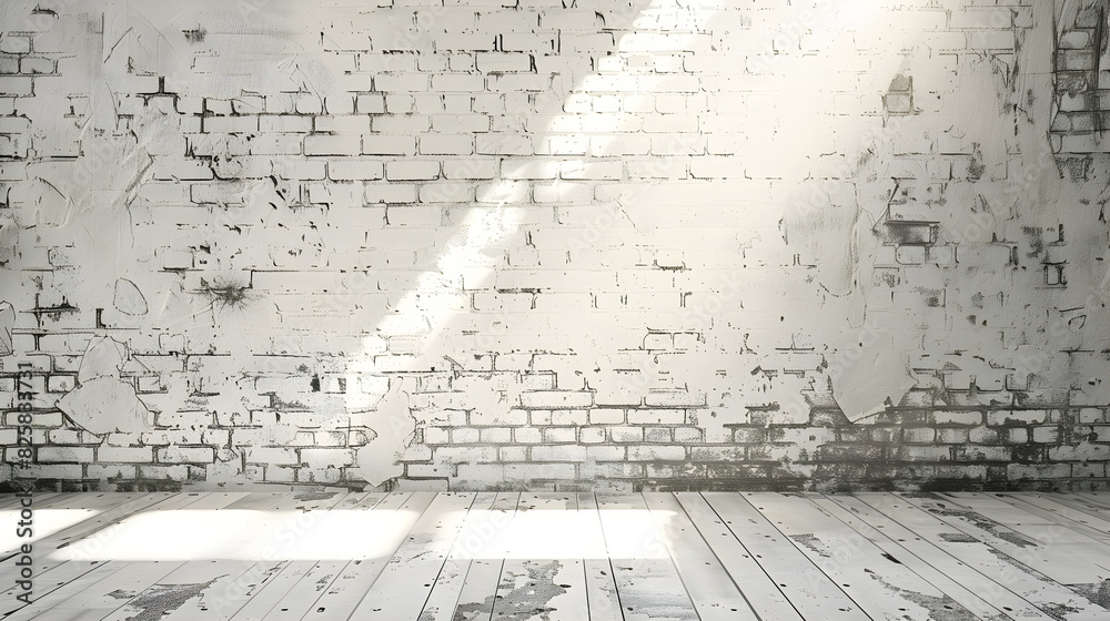 Obraz premium white brick wall and background