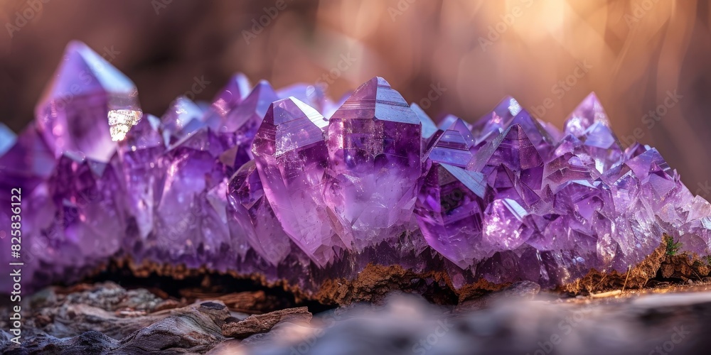 Vibrant amethyst crystal cluster Vibrant amethyst crystal cluster