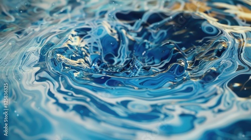 Ebru water animation transformed