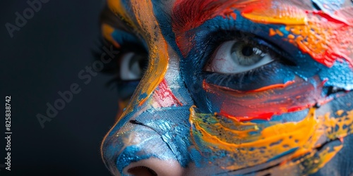 Conceptual makeup featuring abstract and non-representational art.