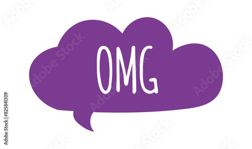 Speech bubble. Dialog balloon tag. Vector quote sticker. Trendy speech bubbles set in flat design with short messages