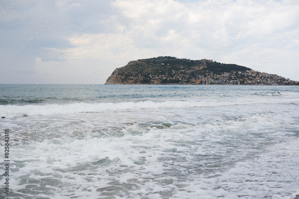 Alanya, Antalya district, Turkey, Asia: Beautiful landscape of the city from the beach. Alanya, Antalya district, Turkey, Asia: Beautiful landscape of the city from the beach.