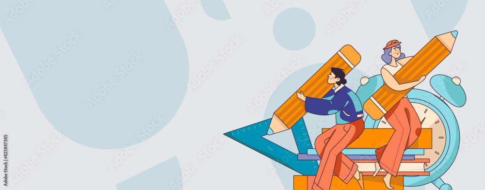 Education and learning people flat vector concept hand drawn illustration
Education and learning people flat vector concept hand drawn illustration